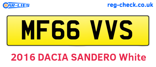 MF66VVS are the vehicle registration plates.
