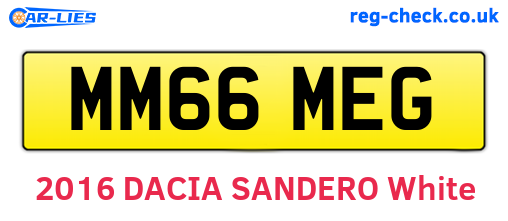 MM66MEG are the vehicle registration plates.