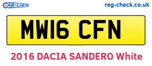 MW16CFN are the vehicle registration plates.