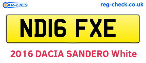 ND16FXE are the vehicle registration plates.