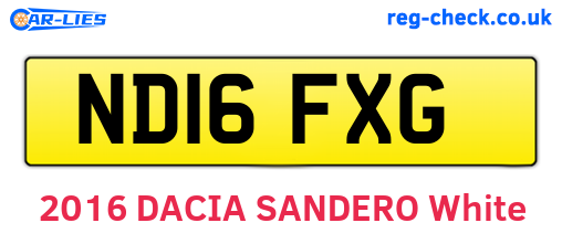 ND16FXG are the vehicle registration plates.