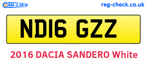 ND16GZZ are the vehicle registration plates.
