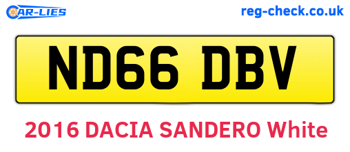 ND66DBV are the vehicle registration plates.