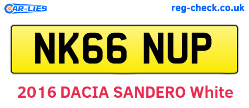 NK66NUP are the vehicle registration plates.