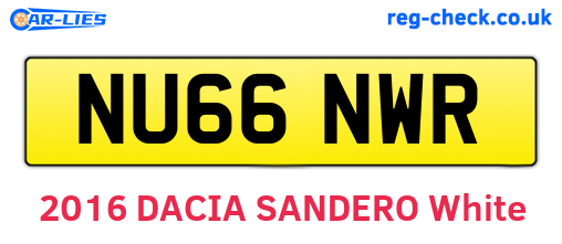 NU66NWR are the vehicle registration plates.