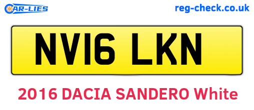 NV16LKN are the vehicle registration plates.