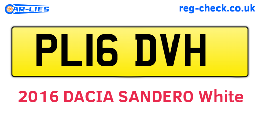 PL16DVH are the vehicle registration plates.