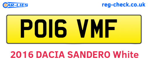 PO16VMF are the vehicle registration plates.