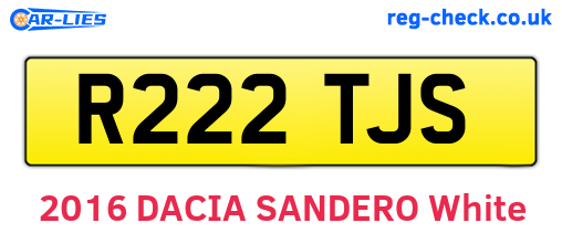 R222TJS are the vehicle registration plates.