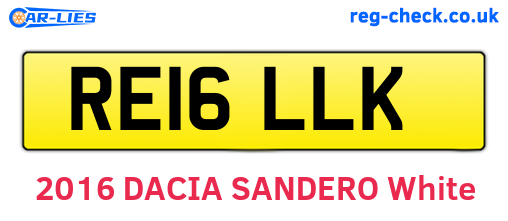 RE16LLK are the vehicle registration plates.