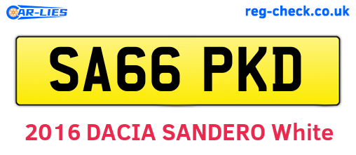 SA66PKD are the vehicle registration plates.