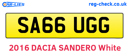 SA66UGG are the vehicle registration plates.