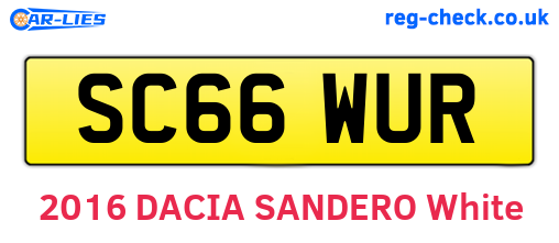 SC66WUR are the vehicle registration plates.