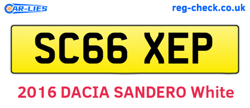 SC66XEP are the vehicle registration plates.