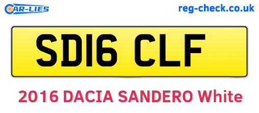 SD16CLF are the vehicle registration plates.
