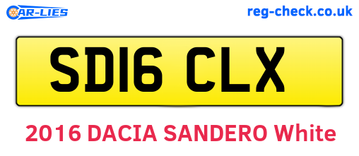 SD16CLX are the vehicle registration plates.