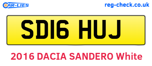 SD16HUJ are the vehicle registration plates.