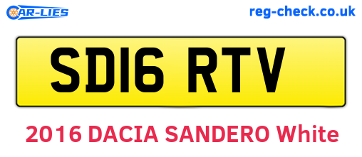 SD16RTV are the vehicle registration plates.