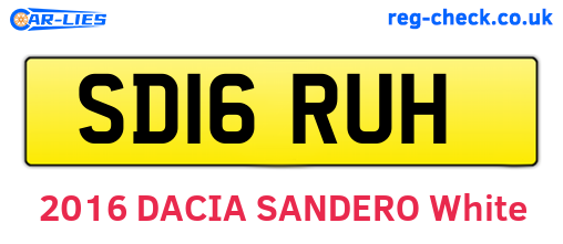 SD16RUH are the vehicle registration plates.