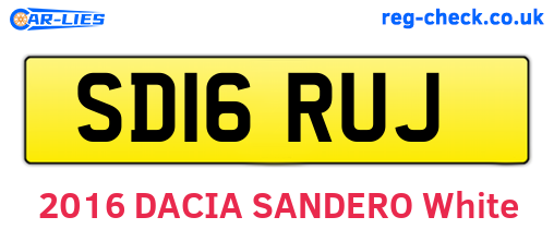 SD16RUJ are the vehicle registration plates.