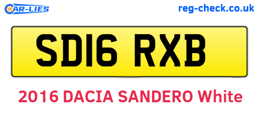SD16RXB are the vehicle registration plates.