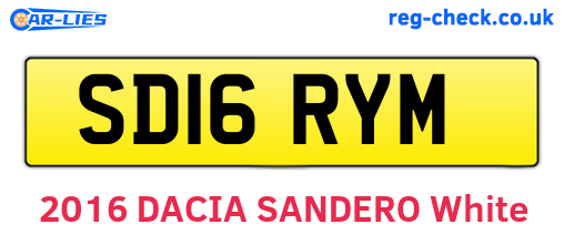 SD16RYM are the vehicle registration plates.