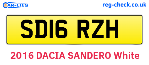 SD16RZH are the vehicle registration plates.