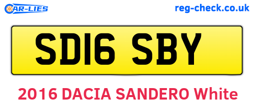 SD16SBY are the vehicle registration plates.