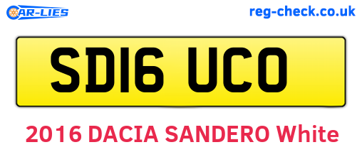SD16UCO are the vehicle registration plates.