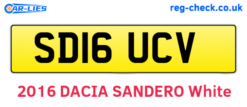 SD16UCV are the vehicle registration plates.