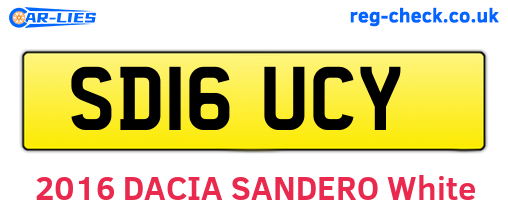 SD16UCY are the vehicle registration plates.