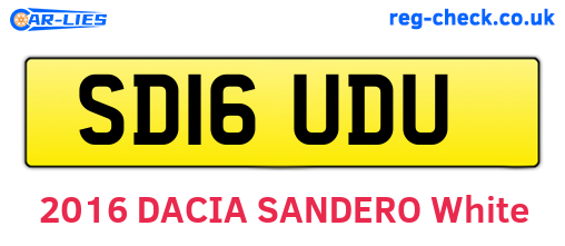 SD16UDU are the vehicle registration plates.