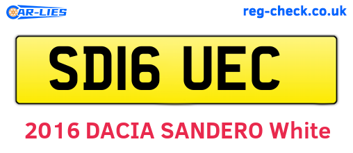 SD16UEC are the vehicle registration plates.