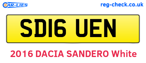 SD16UEN are the vehicle registration plates.