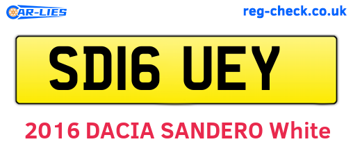 SD16UEY are the vehicle registration plates.