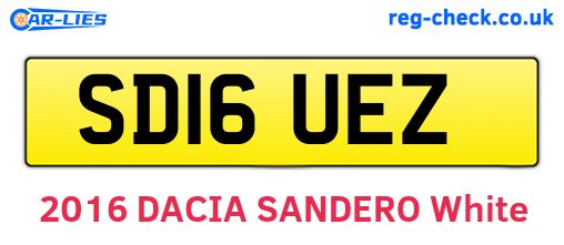 SD16UEZ are the vehicle registration plates.