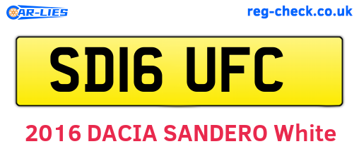 SD16UFC are the vehicle registration plates.