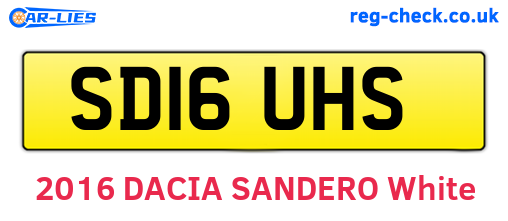 SD16UHS are the vehicle registration plates.