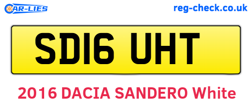 SD16UHT are the vehicle registration plates.