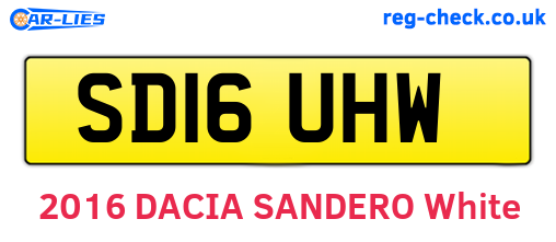 SD16UHW are the vehicle registration plates.