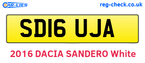 SD16UJA are the vehicle registration plates.