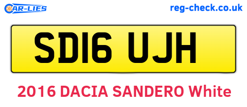 SD16UJH are the vehicle registration plates.