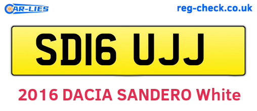 SD16UJJ are the vehicle registration plates.