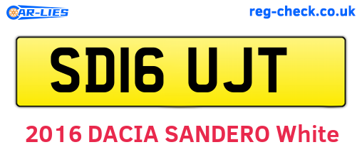 SD16UJT are the vehicle registration plates.