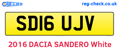 SD16UJV are the vehicle registration plates.