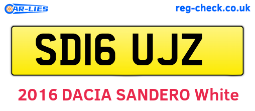 SD16UJZ are the vehicle registration plates.