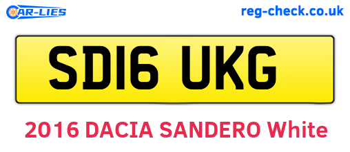 SD16UKG are the vehicle registration plates.