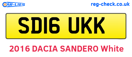 SD16UKK are the vehicle registration plates.