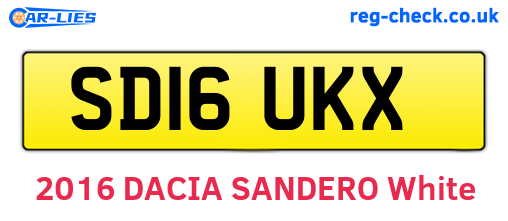 SD16UKX are the vehicle registration plates.