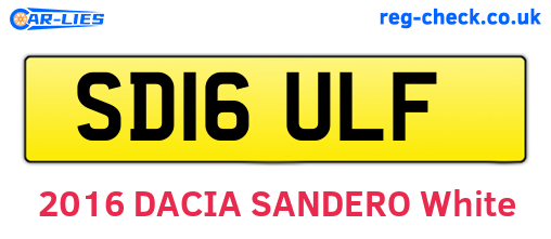 SD16ULF are the vehicle registration plates.